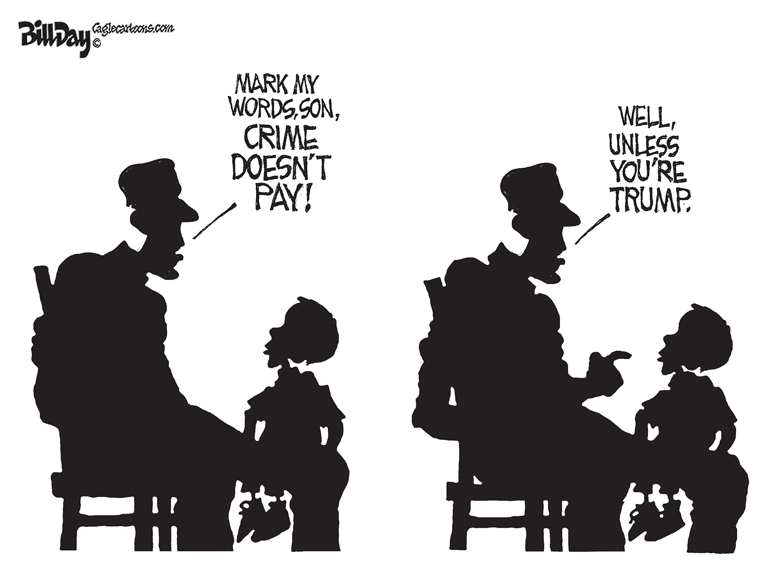 Crime Pays, A Cartoon by Award-Winning Bill Day