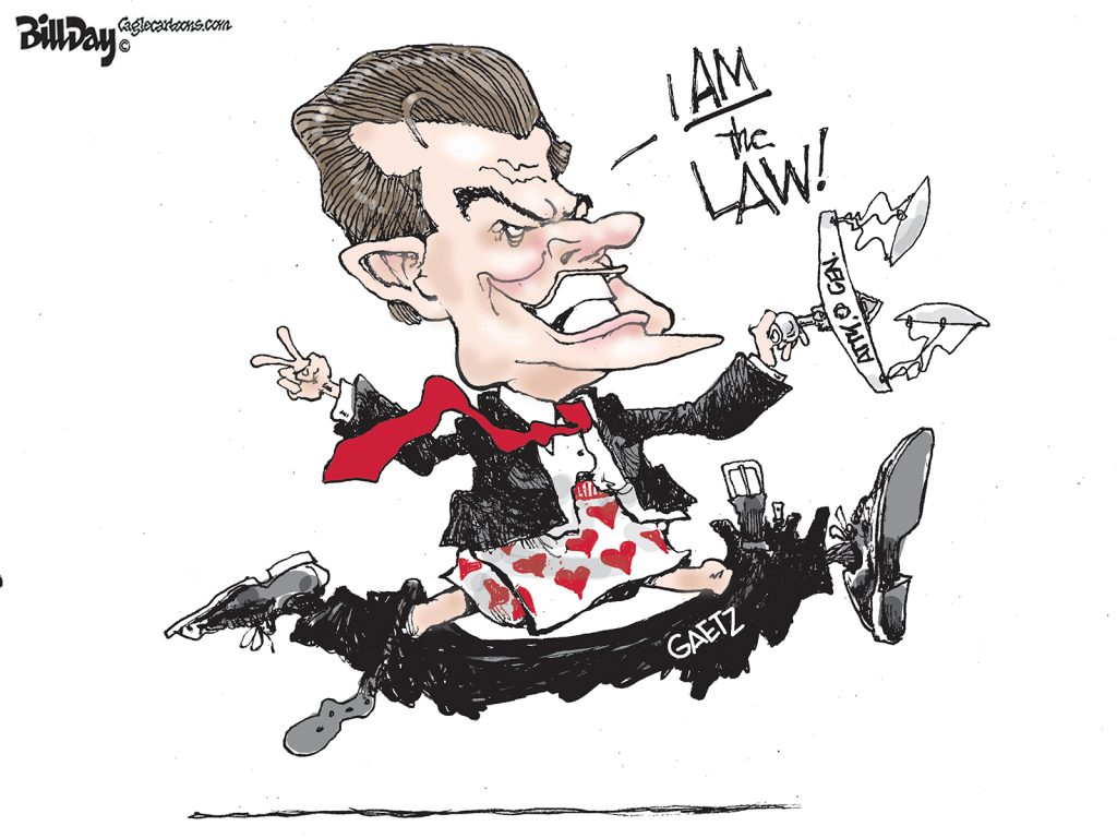 Gaetz IS The Law, A Cartoon by Award-Winning Bill Day