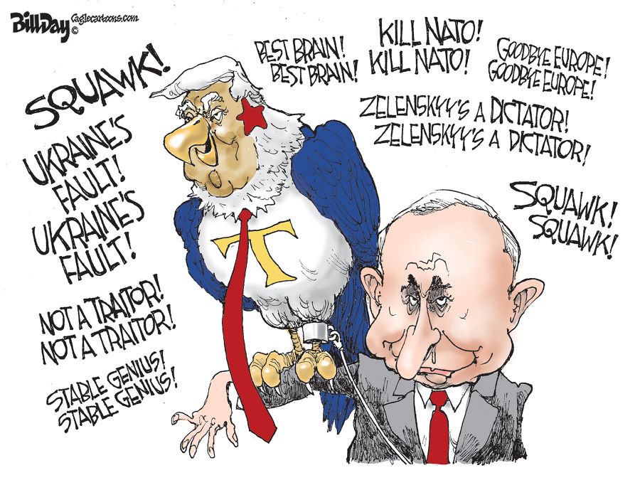 The Putin Parrot, A Cartoon by Award-Winning Bill Day